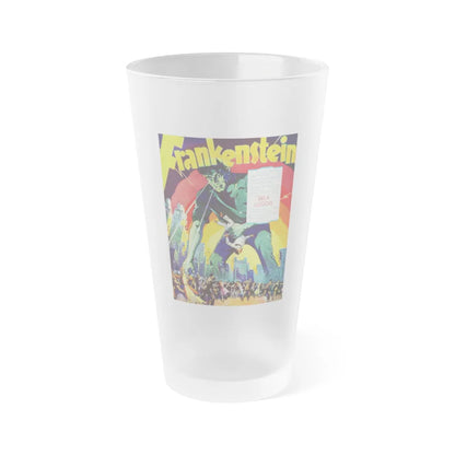 FRANKENSTEIN (ADVANCE) Movie Poster - Frosted Pint Glass 16oz-16oz-Frosted-Go Mug Yourself