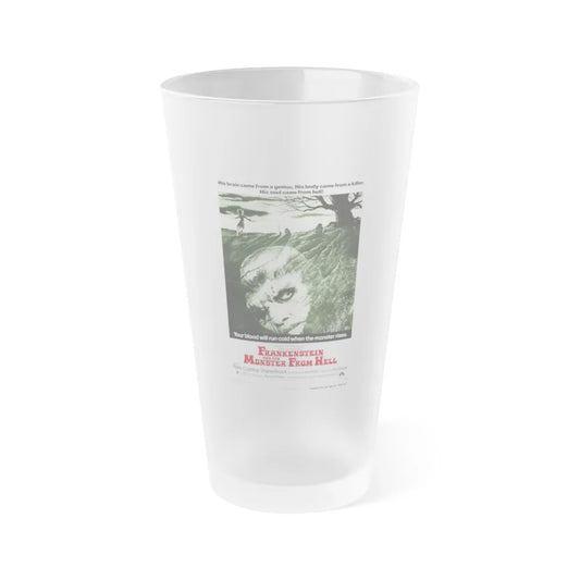 FRANKENSTEIN AND THE MONSTER FROM HELL (2) 1974 Movie Poster - Frosted Pint Glass 16oz-16oz-Frosted-Go Mug Yourself