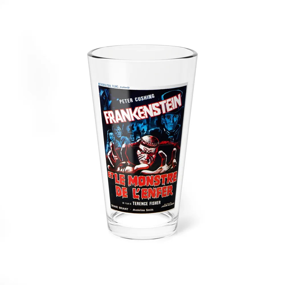 FRANKENSTEIN AND THE MONSTER FROM HELL (FRENCH) 1974 Movie Poster - Pint Glass 16oz-16oz-Go Mug Yourself