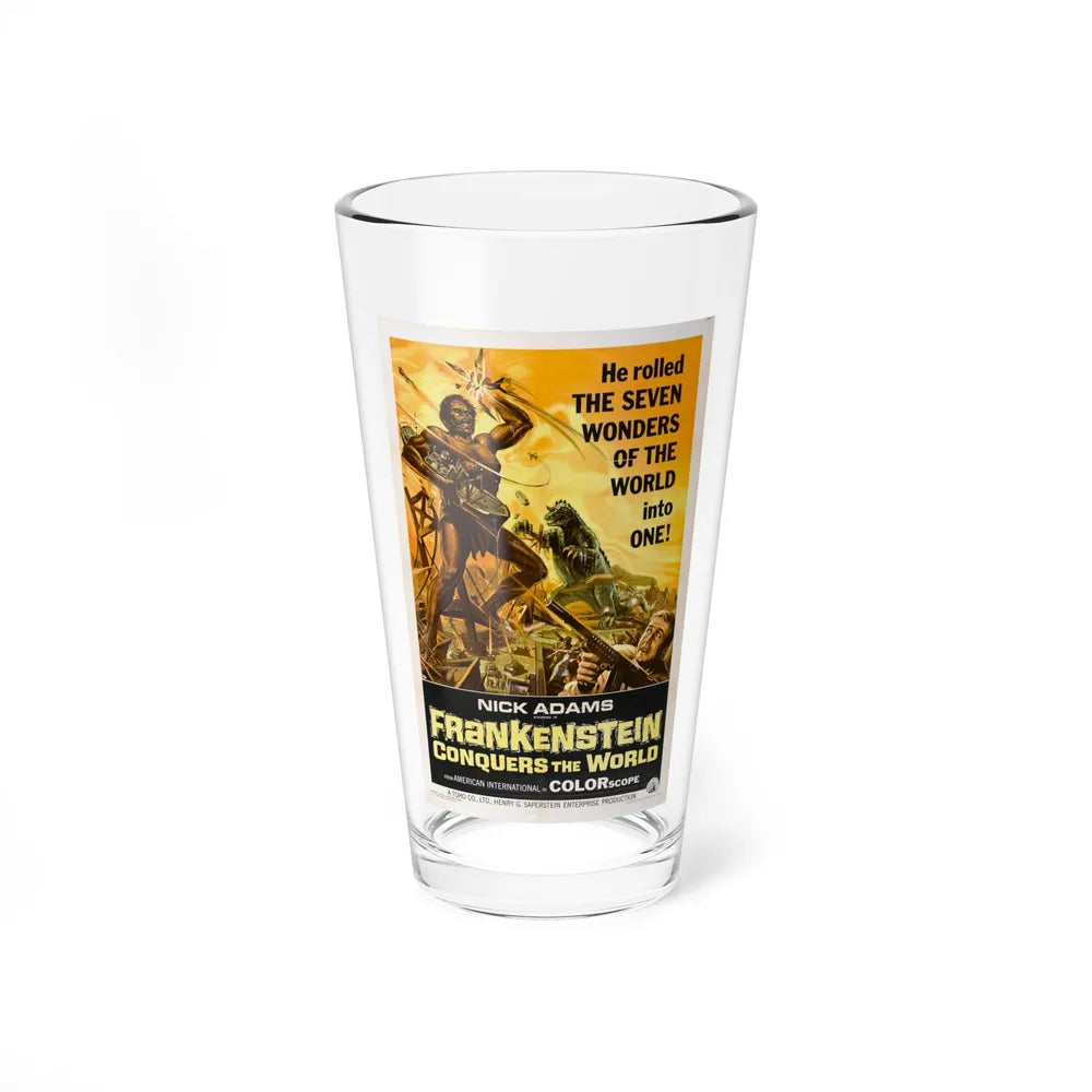 FRANKENSTEIN CONQUERS THE WORLD 1966 Movie Poster - Pint Glass 16oz-16oz-Go Mug Yourself