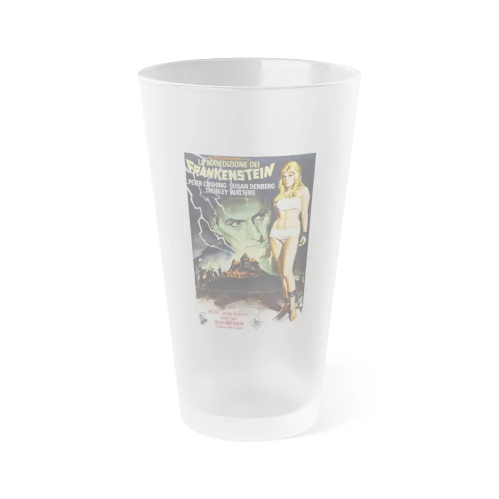 FRANKENSTEIN CREATED WOMAN (2) 1967 Movie Poster - Frosted Pint Glass 16oz-16oz-Frosted-Go Mug Yourself