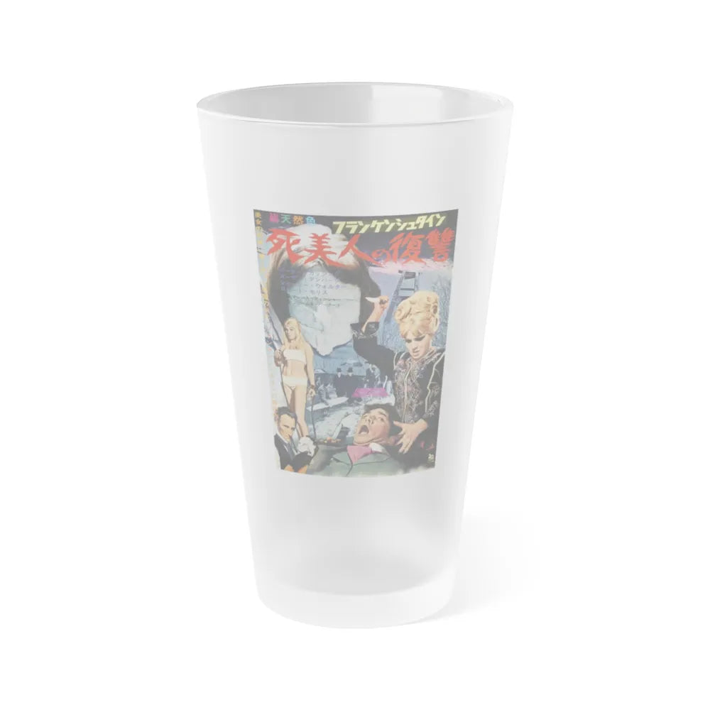 FRANKENSTEIN CREATED WOMAN (ASIAN) 1967 Movie Poster - Frosted Pint Glass 16oz-16oz-Frosted-Go Mug Yourself