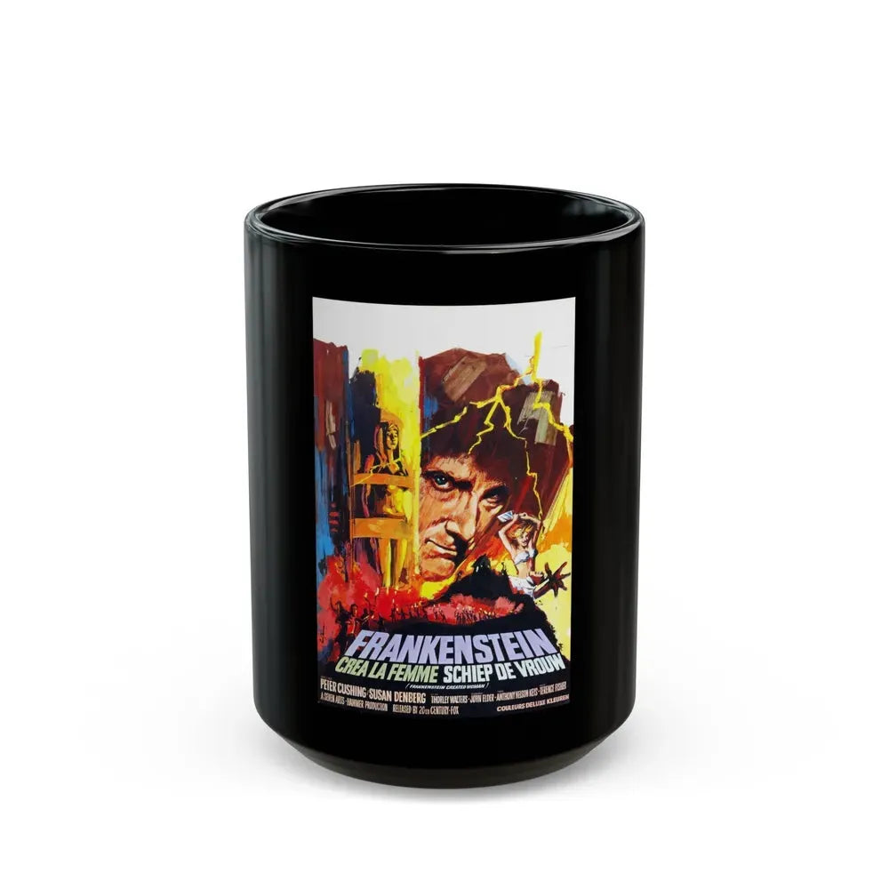 FRANKENSTEIN CREATED WOMAN (BELGIAN) 1967 Movie Poster - Black Coffee Mug 15oz - Go Mug Yourself