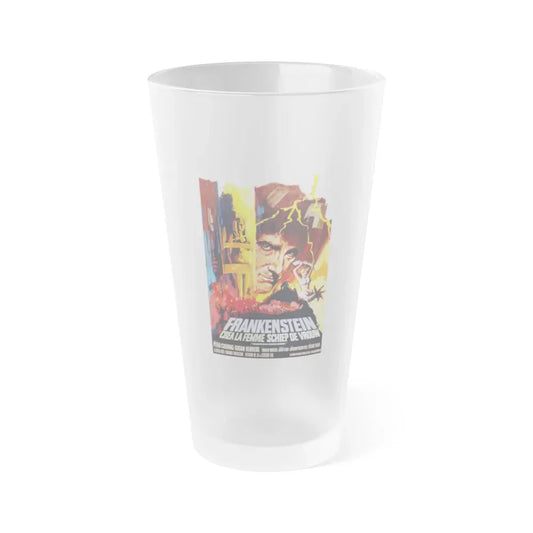 FRANKENSTEIN CREATED WOMAN (BELGIAN) 1967 Movie Poster - Frosted Pint Glass 16oz 16oz Frosted - Go Mug Yourself