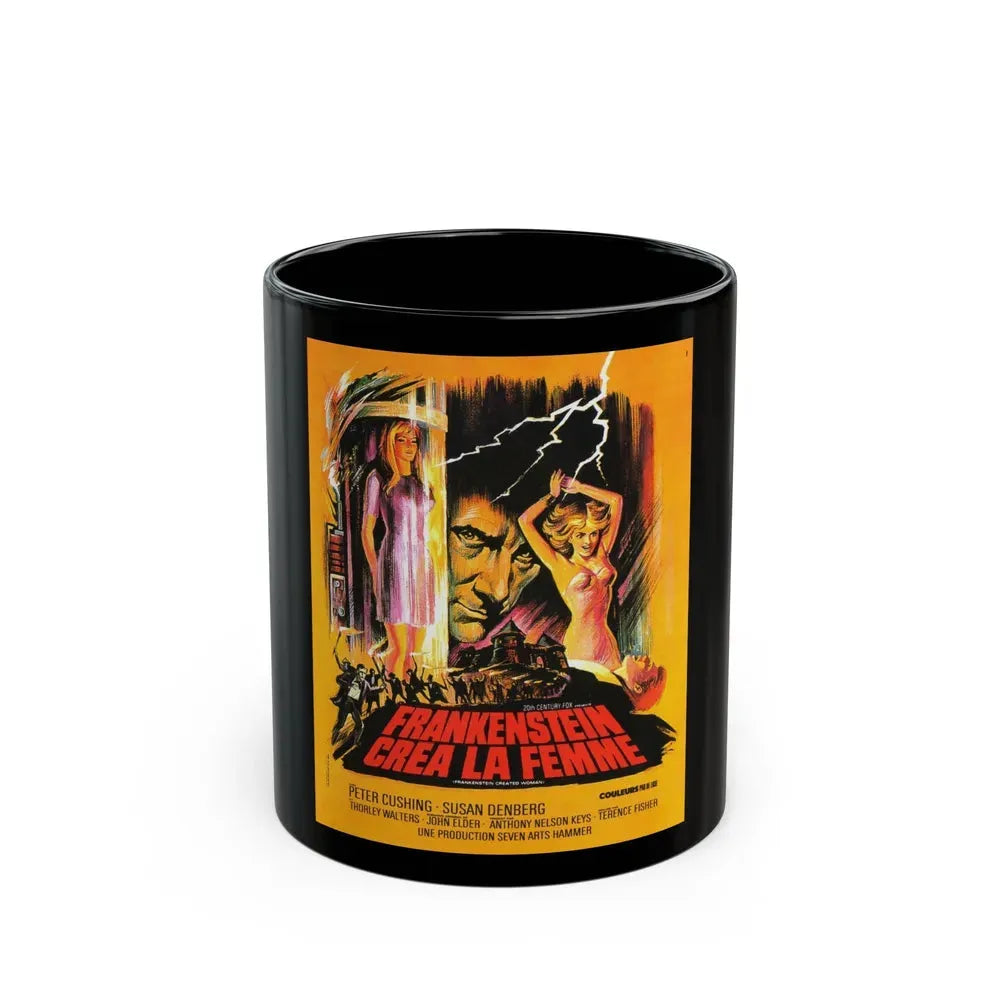 FRANKENSTEIN CREATED WOMAN (FRENCH) 1967 Movie Poster - Black Coffee Mug 11oz - Go Mug Yourself