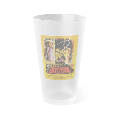 FRANKENSTEIN CREATED WOMAN (FRENCH) 1967 Movie Poster - Frosted Pint Glass 16oz 16oz Frosted - Go Mug Yourself