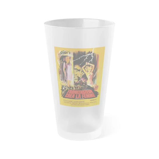 FRANKENSTEIN CREATED WOMAN (FRENCH) 1967 Movie Poster - Frosted Pint Glass 16oz 16oz Frosted - Go Mug Yourself