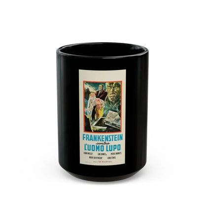 FRANKENSTEIN MEETS THE WOLF MAN (SPANISH) 2 1943 Movie Poster - Black Coffee Mug 15oz - Go Mug Yourself