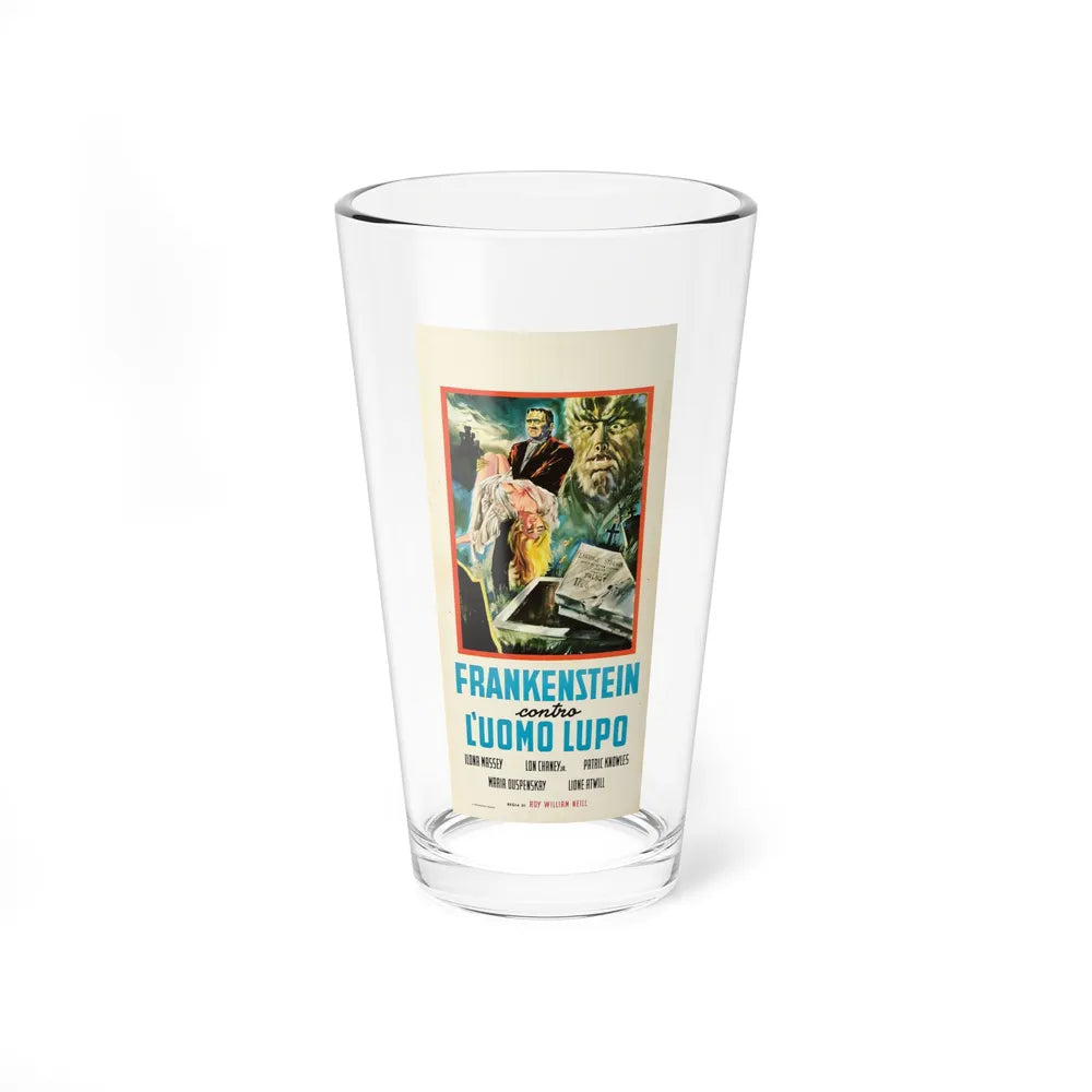 FRANKENSTEIN MEETS THE WOLF MAN (SPANISH) 2 1943 Movie Poster - Pint Glass 16oz-16oz-Go Mug Yourself