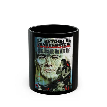 FRANKENSTEIN MUST BE DESTROYED (FRENCH) 1969 Movie Poster - Black Coffee Mug 11oz - Go Mug Yourself