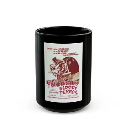 FRANKENSTEIN'S BLOODY TERROR 1968 Movie Poster - Black Coffee Mug 15oz - Go Mug Yourself