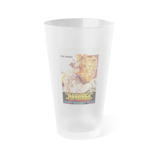 FRANKENSTEIN'S BLOODY TERROR (BELGIAN) 1968 Movie Poster - Frosted Pint Glass 16oz 16oz Frosted - Go Mug Yourself