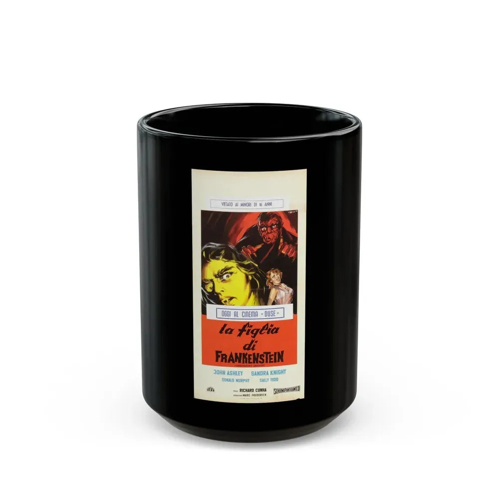 FRANKENSTEIN'S DAUGHTER (ITALIAN) 1958 Movie Poster - Black Coffee Mug 15oz - Go Mug Yourself