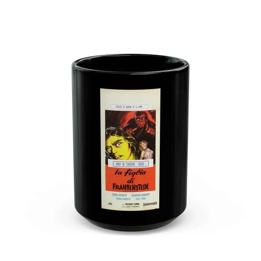 FRANKENSTEIN'S DAUGHTER (ITALIAN) 1958 Movie Poster - Black Coffee Mug 15oz - Go Mug Yourself