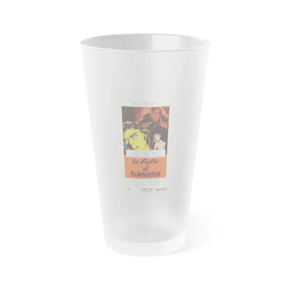 FRANKENSTEIN'S DAUGHTER (ITALIAN) 1958 Movie Poster - Frosted Pint Glass 16oz 16oz Frosted - Go Mug Yourself