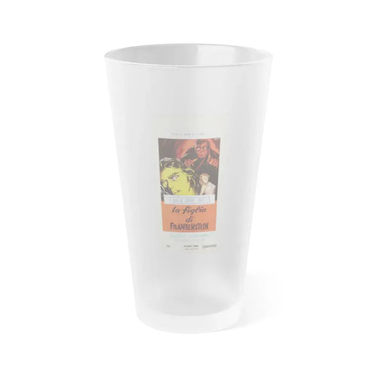 FRANKENSTEIN'S DAUGHTER (ITALIAN) 1958 Movie Poster - Frosted Pint Glass 16oz 16oz Frosted - Go Mug Yourself
