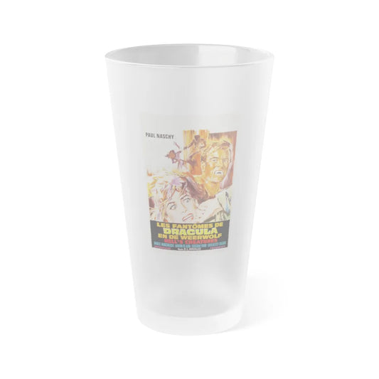 FRANKENSTEIN'S BLOODY TERROR (BELGIAN) 1968 Movie Poster - Frosted Pint Glass 16oz-16oz-Frosted-Go Mug Yourself