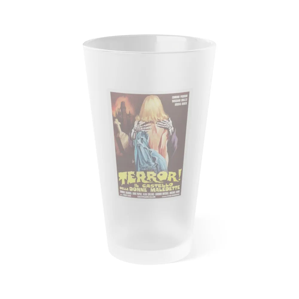 FRANKENSTEIN'S CASTLE OF FREAKS (ITALIAN) 1974 Movie Poster - Frosted Pint Glass 16oz-16oz-Frosted-Go Mug Yourself