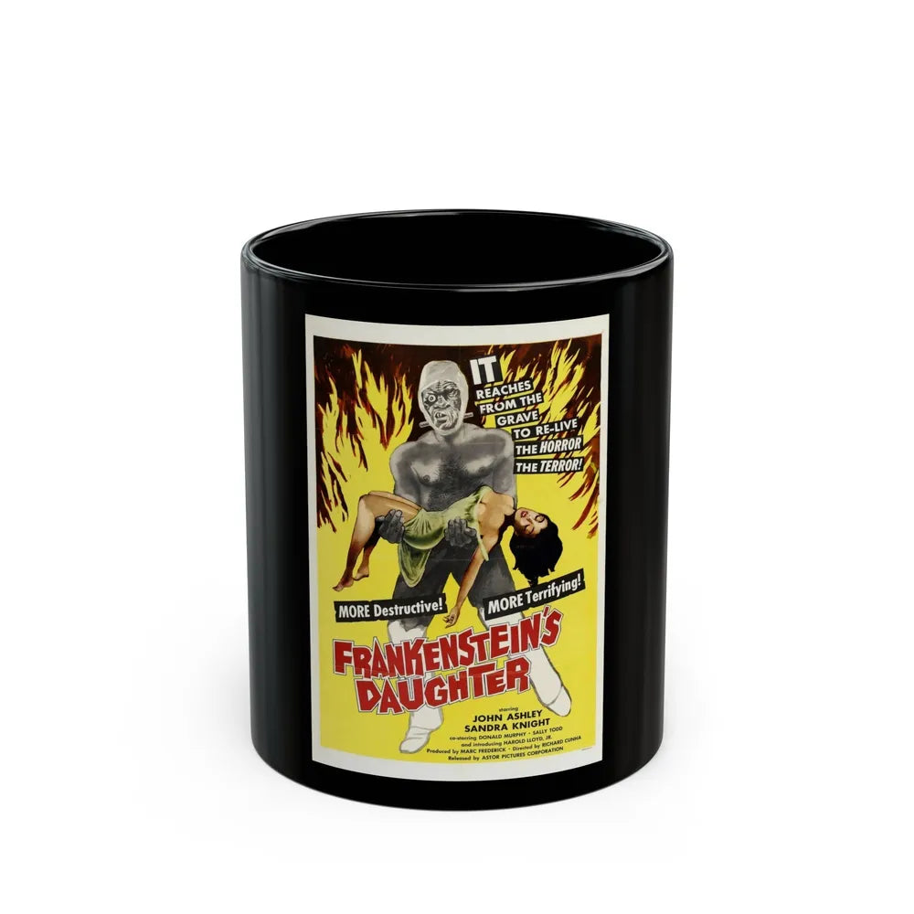 FRANKENSTEIN'S DAUGHTER 1958 Movie Poster - Black Coffee Mug-11oz-Go Mug Yourself