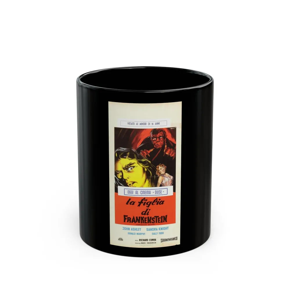 FRANKENSTEIN'S DAUGHTER (ITALIAN) 1958 Movie Poster - Black Coffee Mug-11oz-Go Mug Yourself