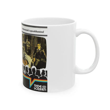 FRANKENSTEINS SPOOKKASTEEL VIDEO SCREEN (VHS COVER) - White Coffee Mug - Go Mug Yourself