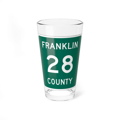 Franklin County 28 NY (New York) (Road Sign) Pint Glss 16oz 16oz - Go Mug Yourself
