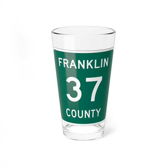 Franklin County 37 NY (New York) (Road Sign) Pint Glass 16oz 16oz - Go Mug Yourself