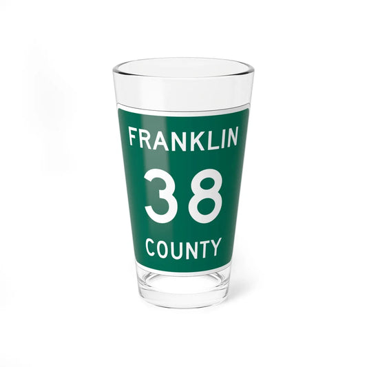 Franklin County 38 NY (New York) (Road Sign) Pint Glass 16oz 16oz - Go Mug Yourself