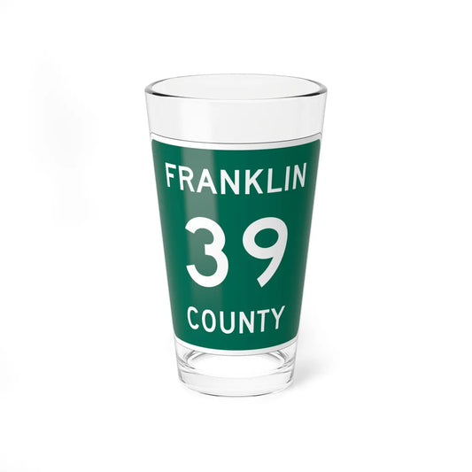 Franklin County 39 NY (New York) (Road Sign) Pint Glass 16oz 16oz - Go Mug Yourself