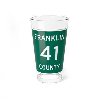 Franklin County 41 NY (New York) (Road Sign) Pint Glass 16oz 16oz - Go Mug Yourself