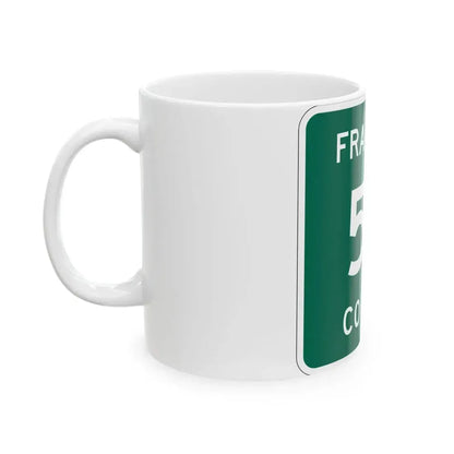 Franklin County 53 NY (New York) (Road Sign) White Coffee Mug - Go Mug Yourself