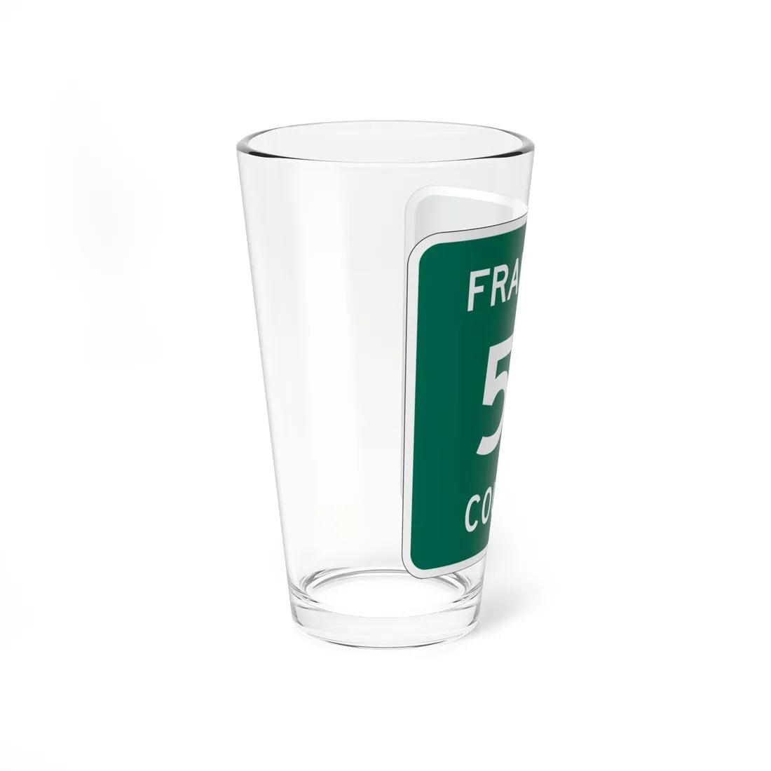 Franklin County 55 NY (New York) (Road Sign) Pint Glass 16oz - Go Mug Yourself
