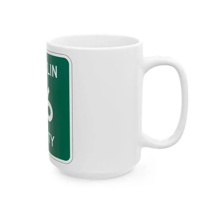Franklin County 56 NY (New York) (Road Sign) White Coffee Mug - Go Mug Yourself