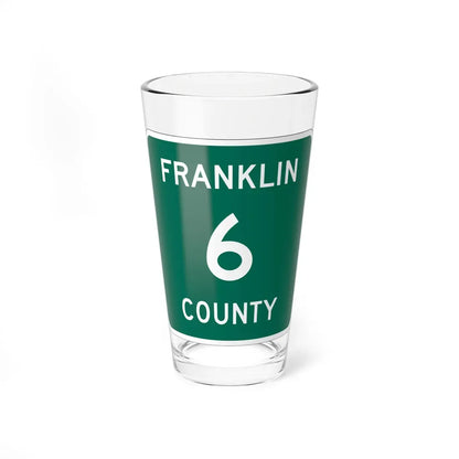Franklin County 6 NY (New York) (Road Sign) Pint Glass 16oz 16oz - Go Mug Yourself