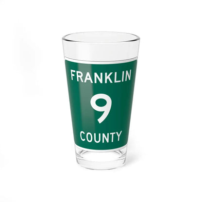 Franklin County 9 NY (New York) (Road Sign) Pint Glass 16oz 16oz - Go Mug Yourself