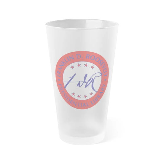 Franklin D Roosevelt Presidential Library - Frosted Pint Glass 16oz-16oz-Frosted-Go Mug Yourself