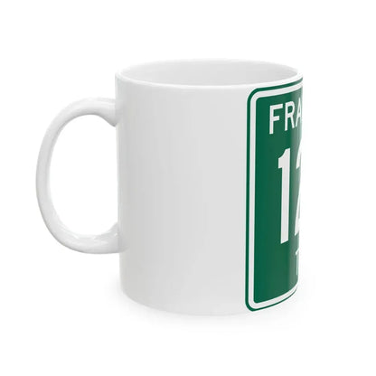 Franklin Township Route 122 Morrow County Ohio (Ohio) (Road Sign) White Coffee Mug - Go Mug Yourself