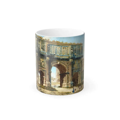 Franz Kaiserman (1765-1833) Rome, The Arch of Constantine - Watercolour - Color Changing Mug 11oz 11oz - Go Mug Yourself