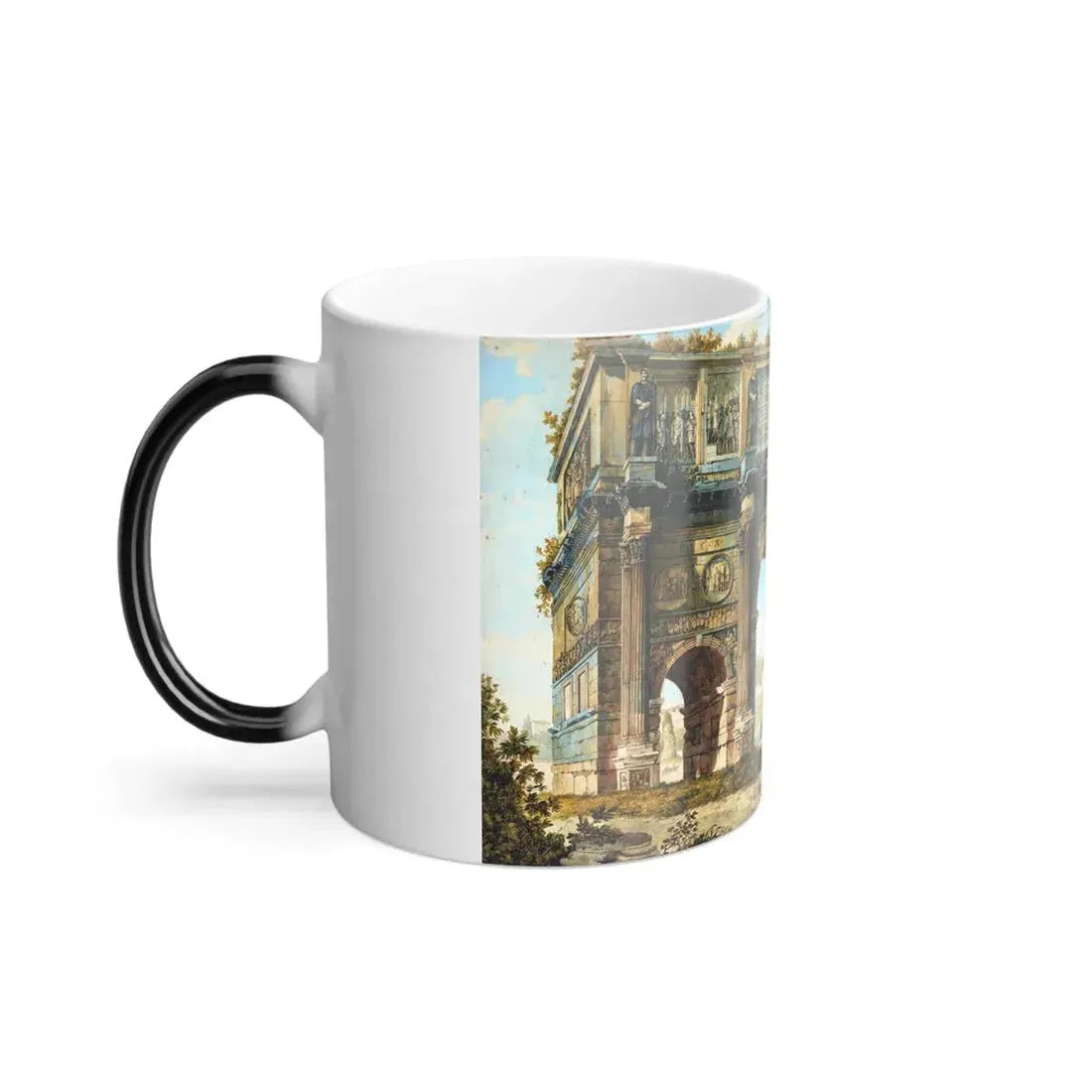 Franz Kaiserman (1765-1833) Rome, The Arch of Constantine - Watercolour - Color Changing Mug 11oz - Go Mug Yourself