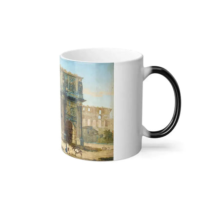 Franz Kaiserman (1765-1833) Rome, The Arch of Constantine - Watercolour - Color Changing Mug 11oz - Go Mug Yourself