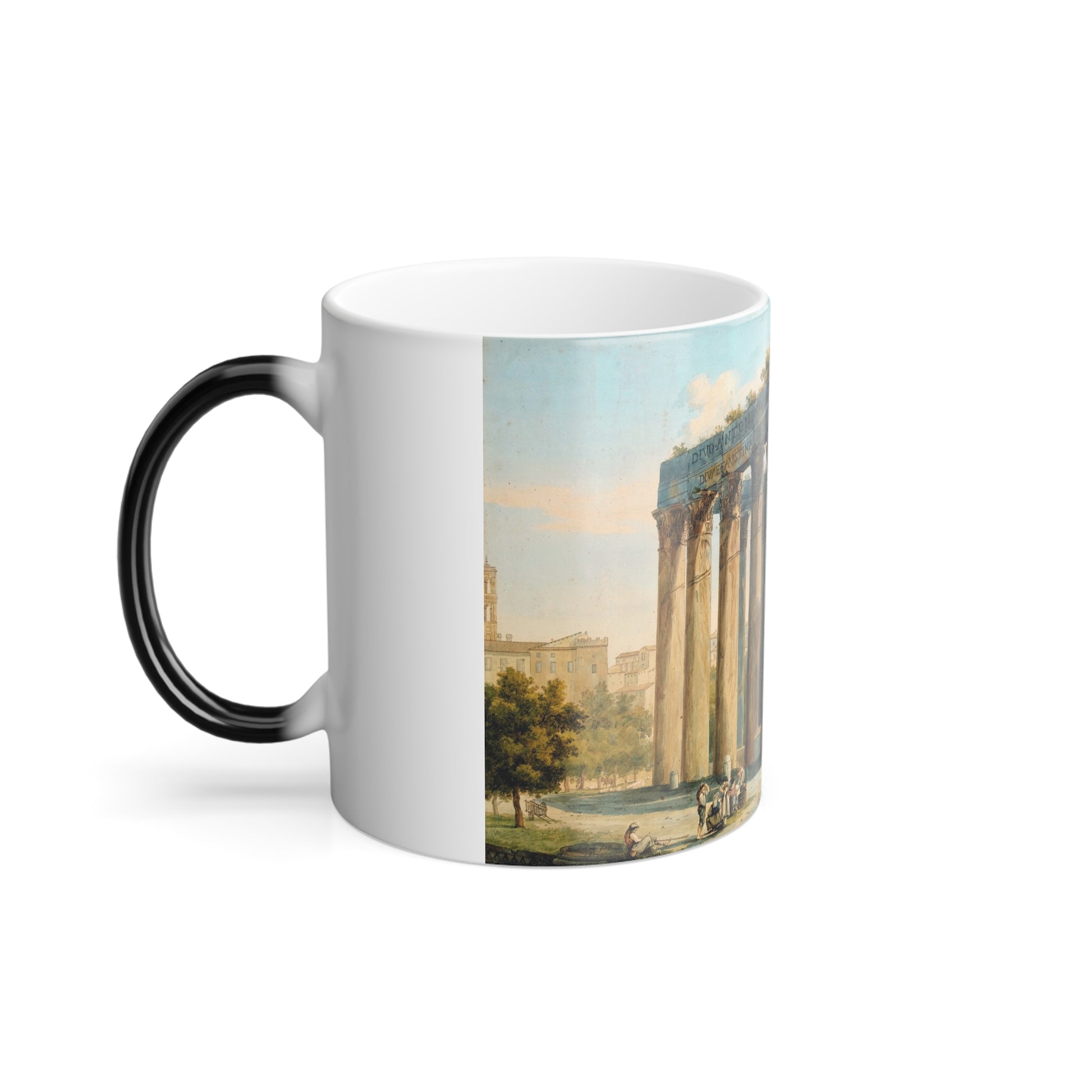 Franz Kaiserman (1765-1833) Rome, The Temple of Antoninus and Faustina - Watercolour - Color Changing Mug 11oz-Go Mug Yourself