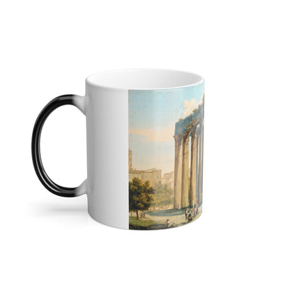 Franz Kaiserman (1765-1833) Rome, The Temple of Antoninus and Faustina - Watercolour - Color Changing Mug 11oz-Go Mug Yourself