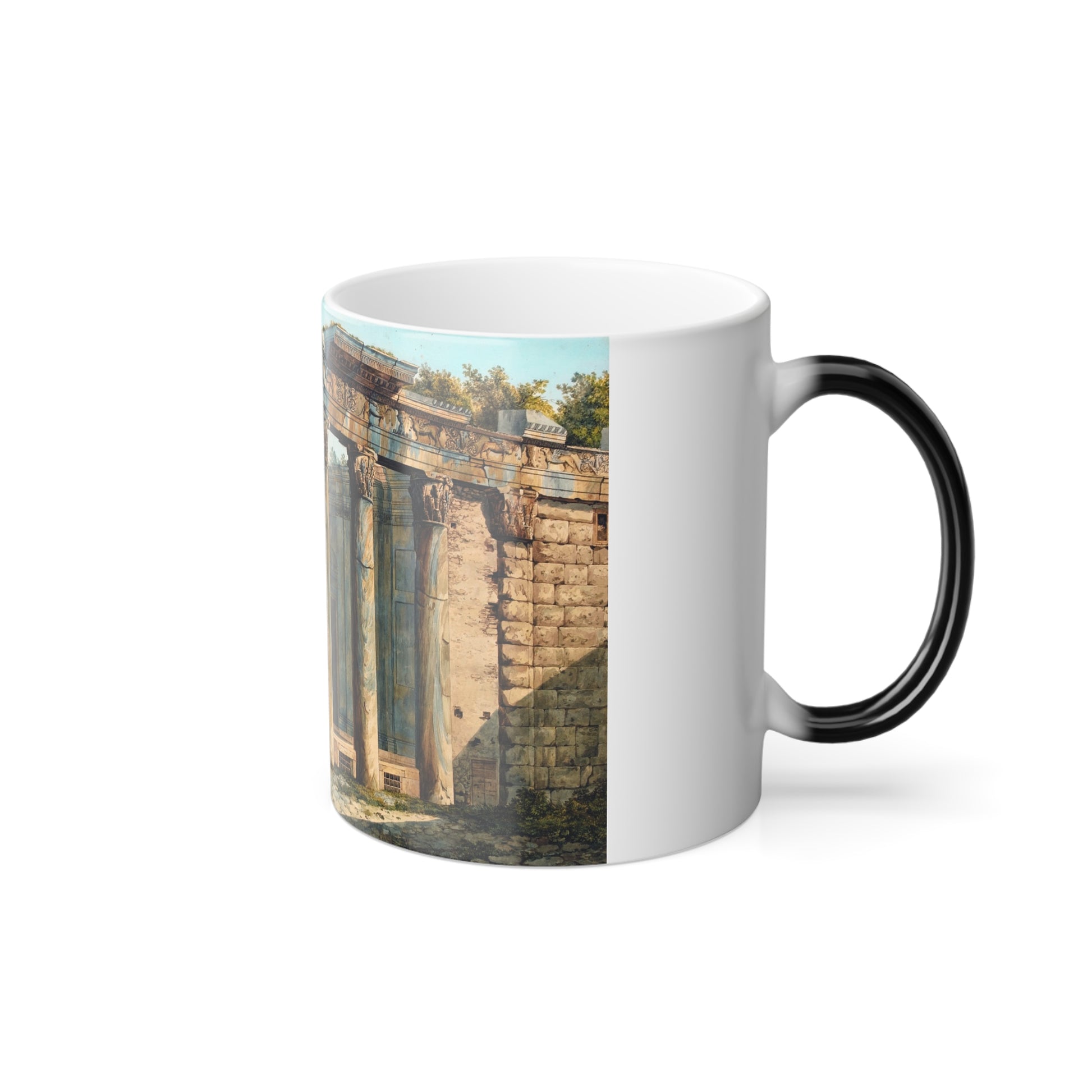 Franz Kaiserman (1765-1833) Rome, The Temple of Antoninus and Faustina - Watercolour - Color Changing Mug 11oz-Go Mug Yourself