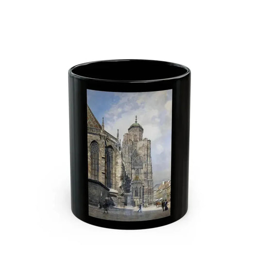 Franz Kopallik (1860-1931) Cathedral Square, Wien - Black Coffee Mug 11oz - Go Mug Yourself