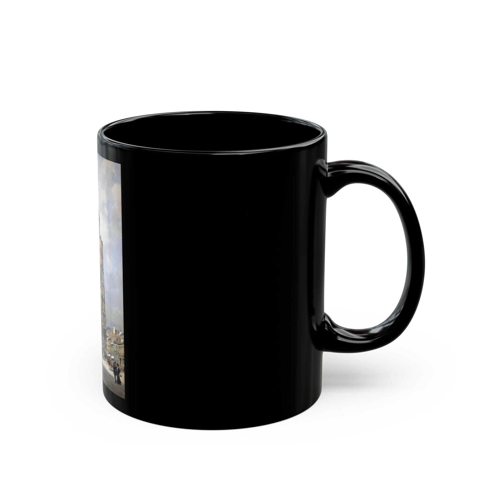 Franz Kopallik (1860-1931) Cathedral Square, Wien - Black Coffee Mug-Go Mug Yourself