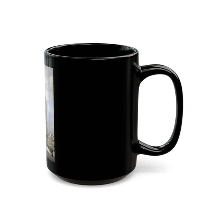 Franz Kopallik (1860-1931) Cathedral Square, Wien - Black Coffee Mug-Go Mug Yourself