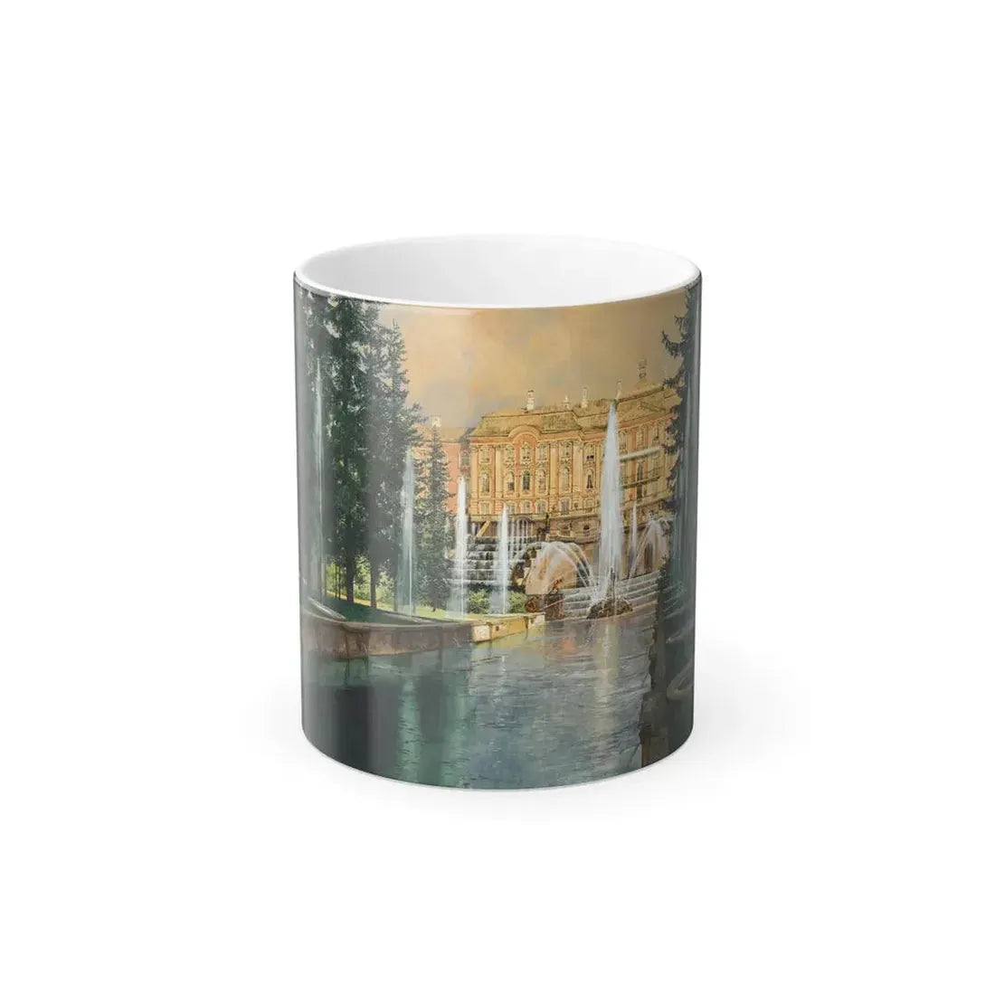 Franz Kopallik (1860-1931) Peterhof - Gouache, Watercolour and Ink on Paper - Color Changing Mug 11oz 11oz - Go Mug Yourself