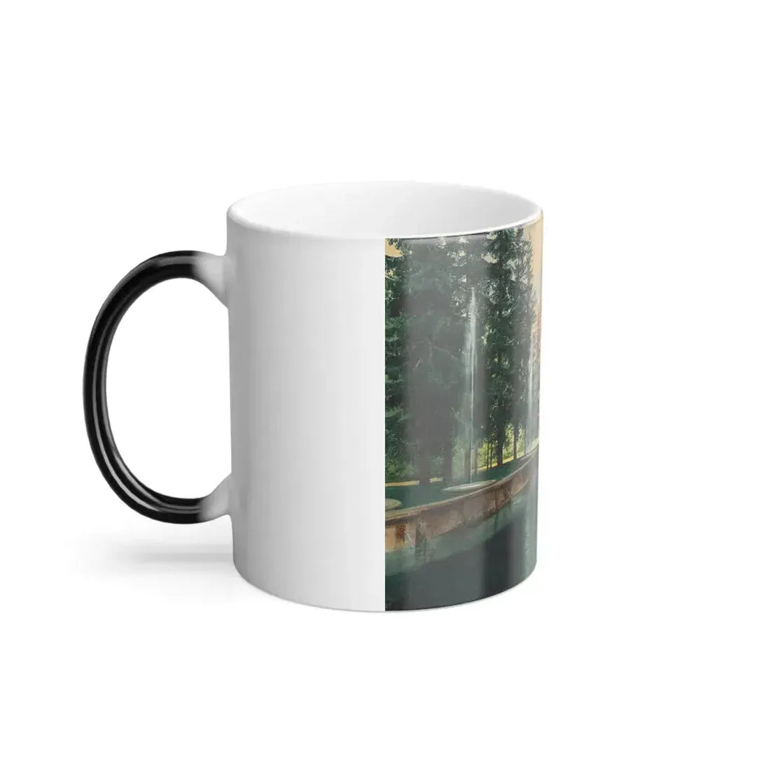 Franz Kopallik (1860-1931) Peterhof - Gouache, Watercolour and Ink on Paper - Color Changing Mug 11oz - Go Mug Yourself