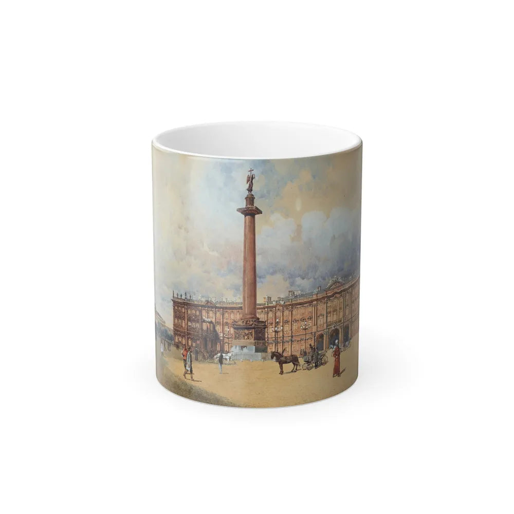 Franz Kopallik (1860-1931) The Winter Palace - Gouache, Watercolour and Ink on Paper - Color Changing Mug 11oz-11oz-Go Mug Yourself