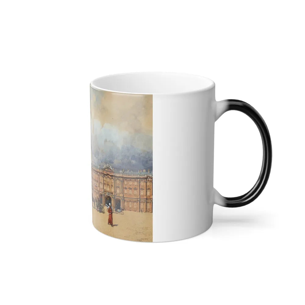 Franz Kopallik (1860-1931) The Winter Palace - Gouache, Watercolour and Ink on Paper - Color Changing Mug 11oz-Go Mug Yourself